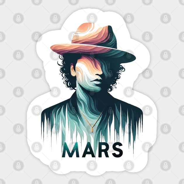 Bruno Mars Tribute - Bruno Michael Jackson Prince Kendrick Lamar Sza Ed Sheeran Music Lauryn Hill Anderson Paak Sticker by TributeDesigns